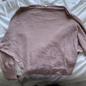 Pink off of the shoulder sweater